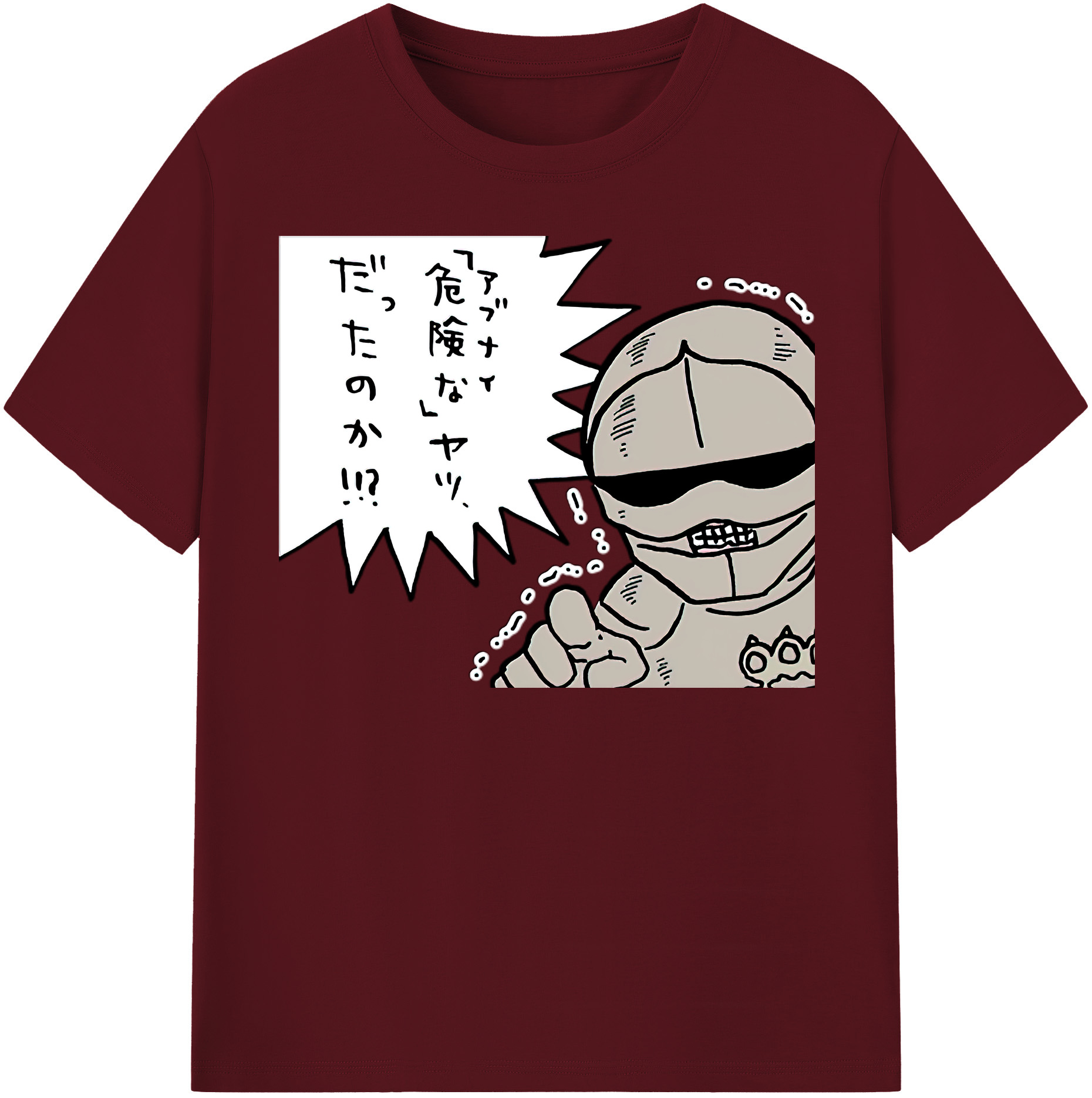 （画像用） ちいかわ 労働の鎧さん Chii-kawa Mr. Armor of Labor 綿100％半袖Tシャツ（フロントプリント）